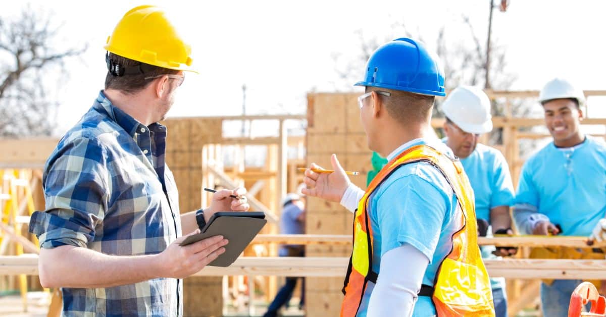 Construction Team Chatting