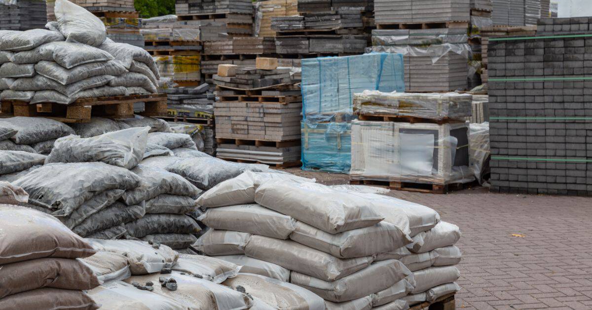 Construction Materials in a Yard