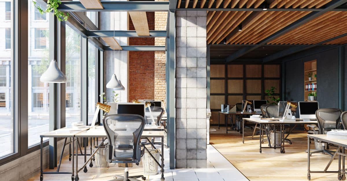 Construction Services - natural lighting in office