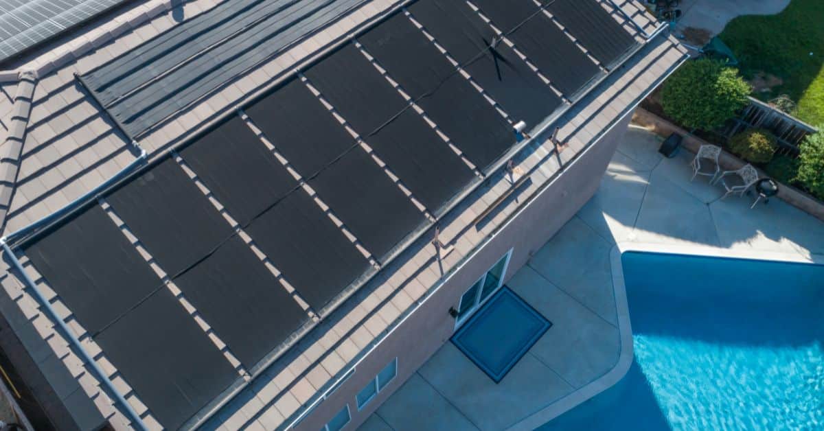 Swimming pool solar panels