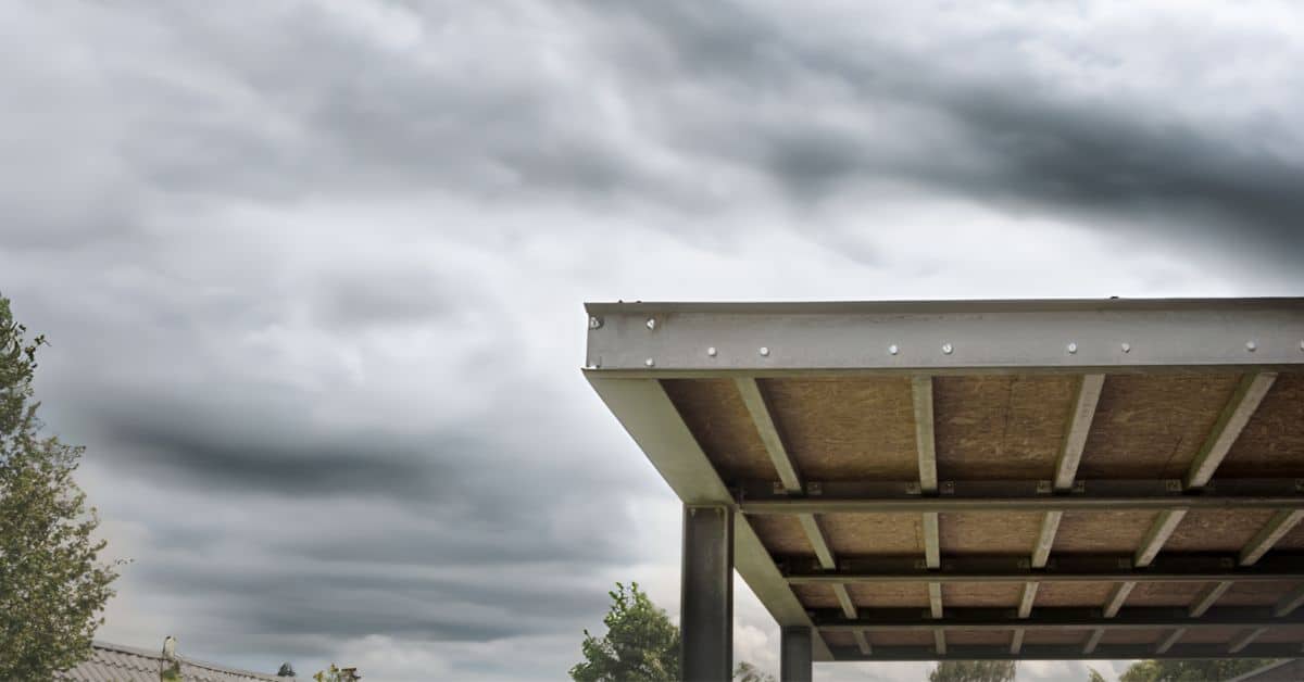 Durable carport protecting vehicles from Cape Town's weather conditions.