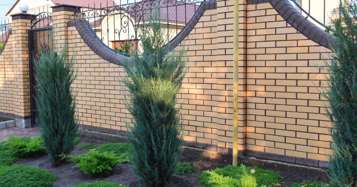 boundary wall - brick and steel