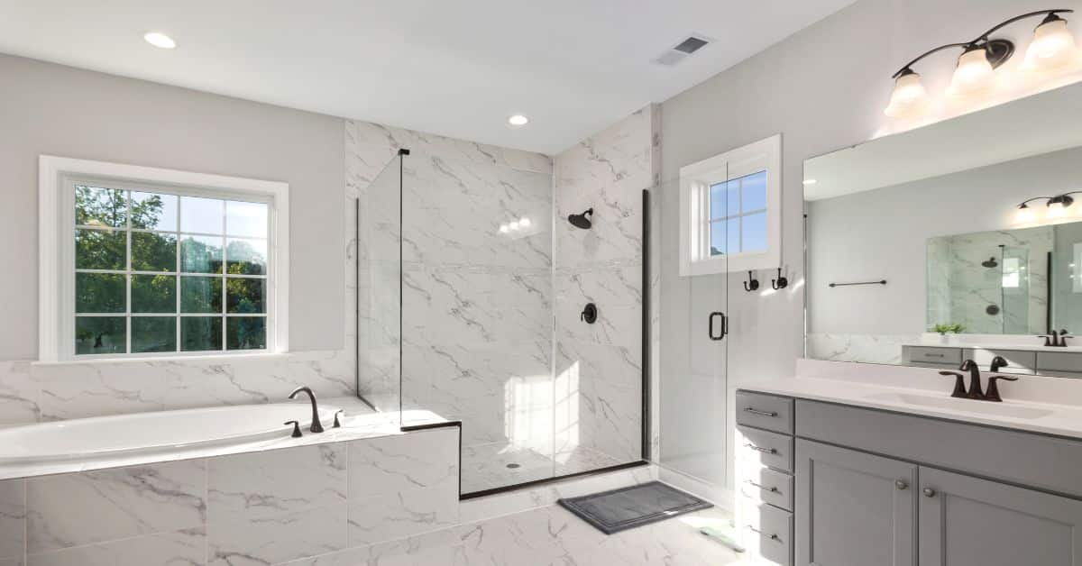 Open planned bathroom