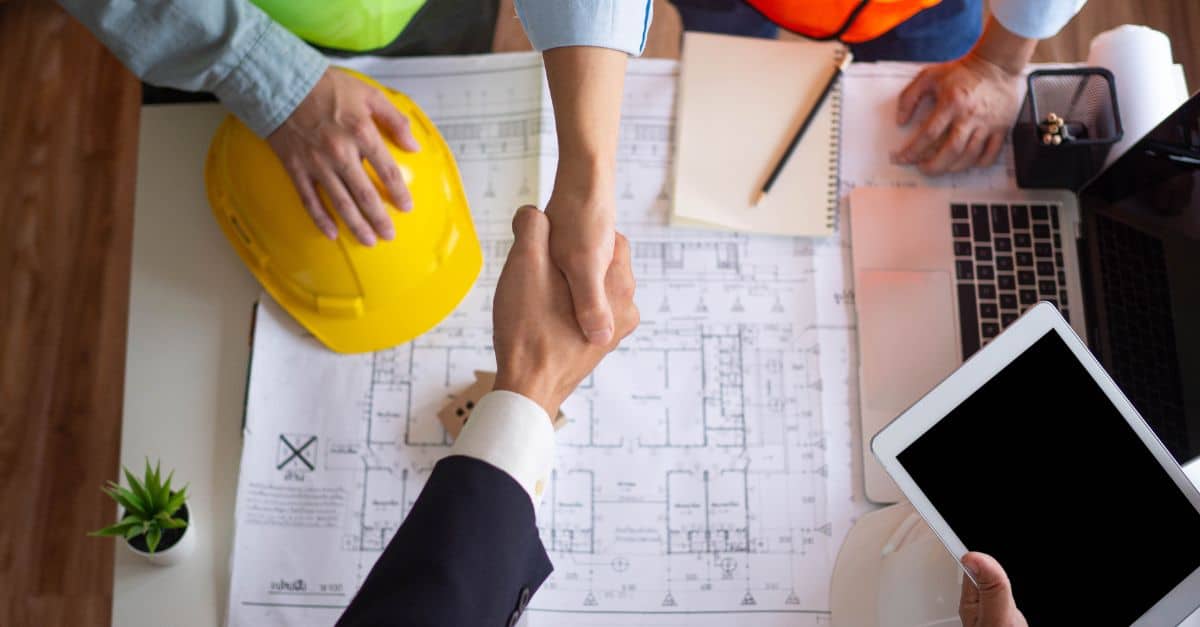 Construction site planning and collaboration for property development projects.