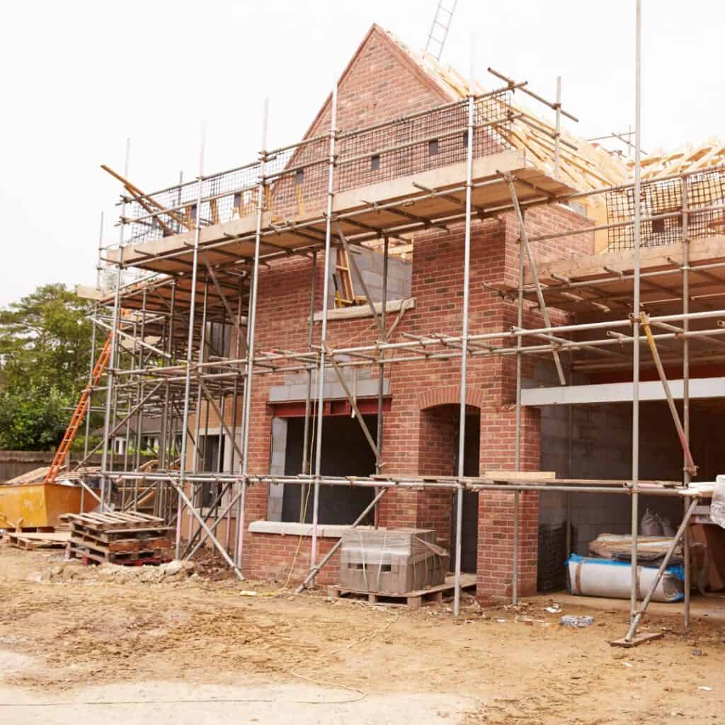 Construction of a new home in Constantia under way.