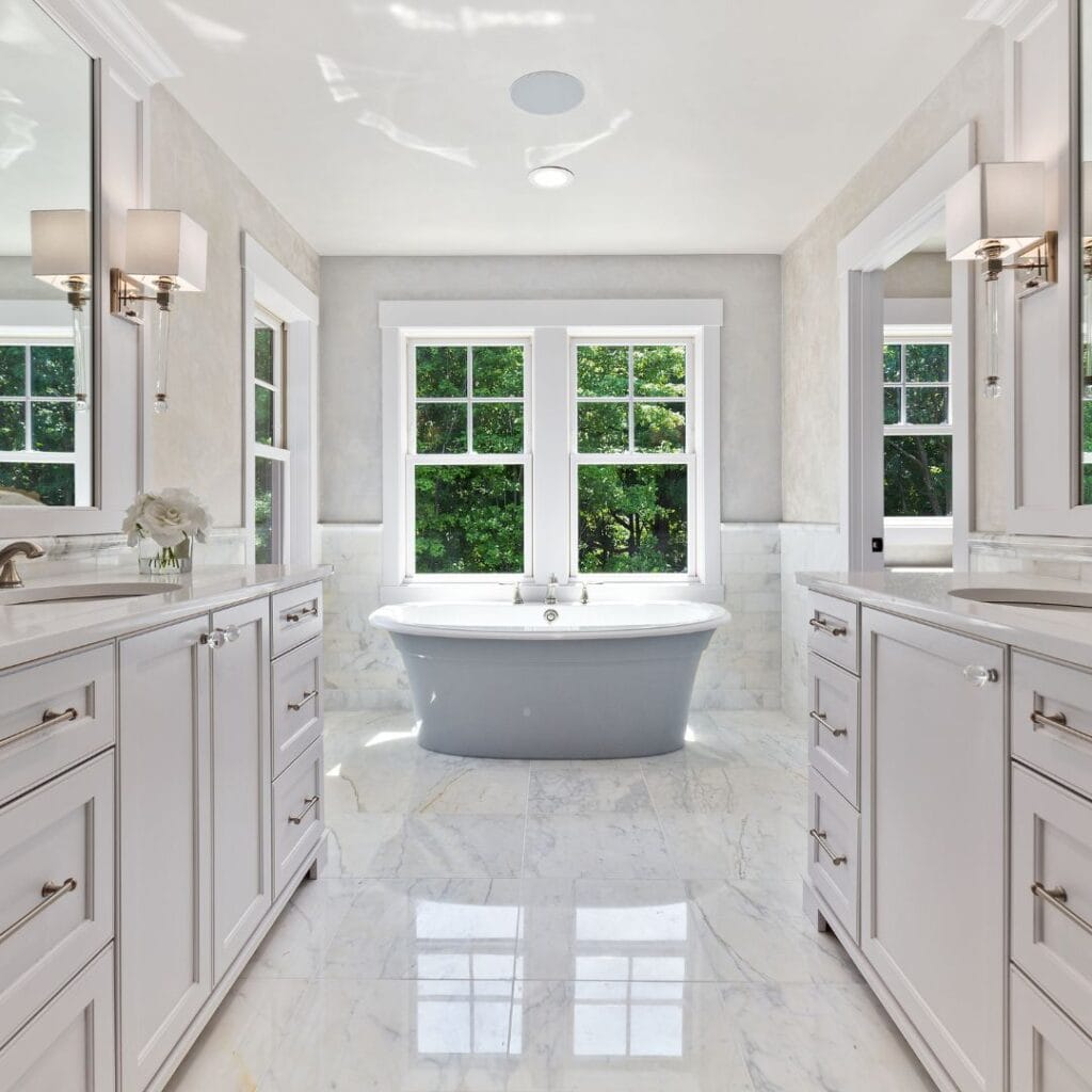 White modern looking bathroom