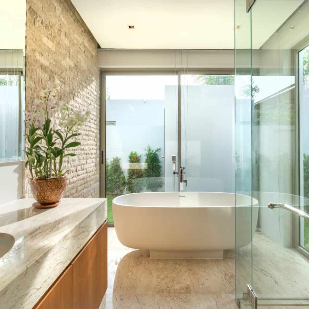 Modern looking bathroom